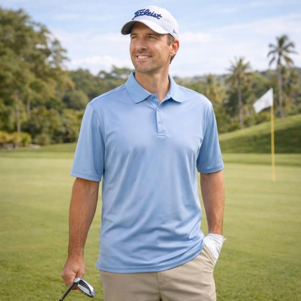 Izod Men's  Polo Golf X-Treme Function Light Gray XL Tall Activewear Athletic